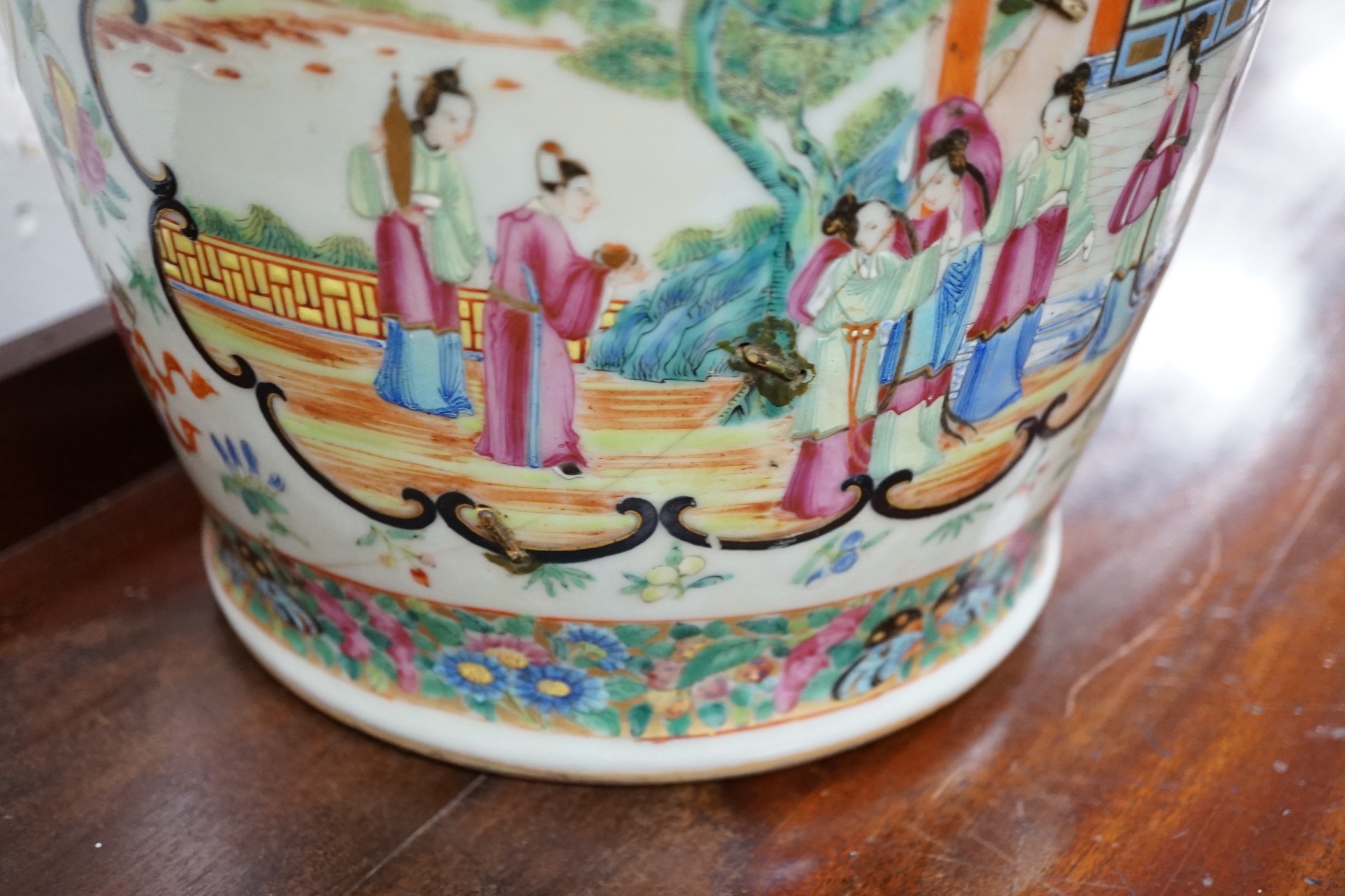 A 19th century Chinese famille rose vase, 63cm